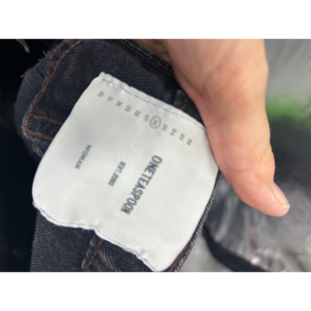 OneTeaspoon Saints Jeans Womens Black Excellent Distressed Drop Crotch Size 26 - Picture 11 of 11